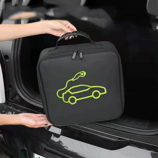 IGadgitz Xtra U7225 Sac de Rangement Cable Voiture Electrique, Sac  Organisateur pour Câbles Sac de Câble de charge EV - Noir avec Ga -  Cdiscount Auto