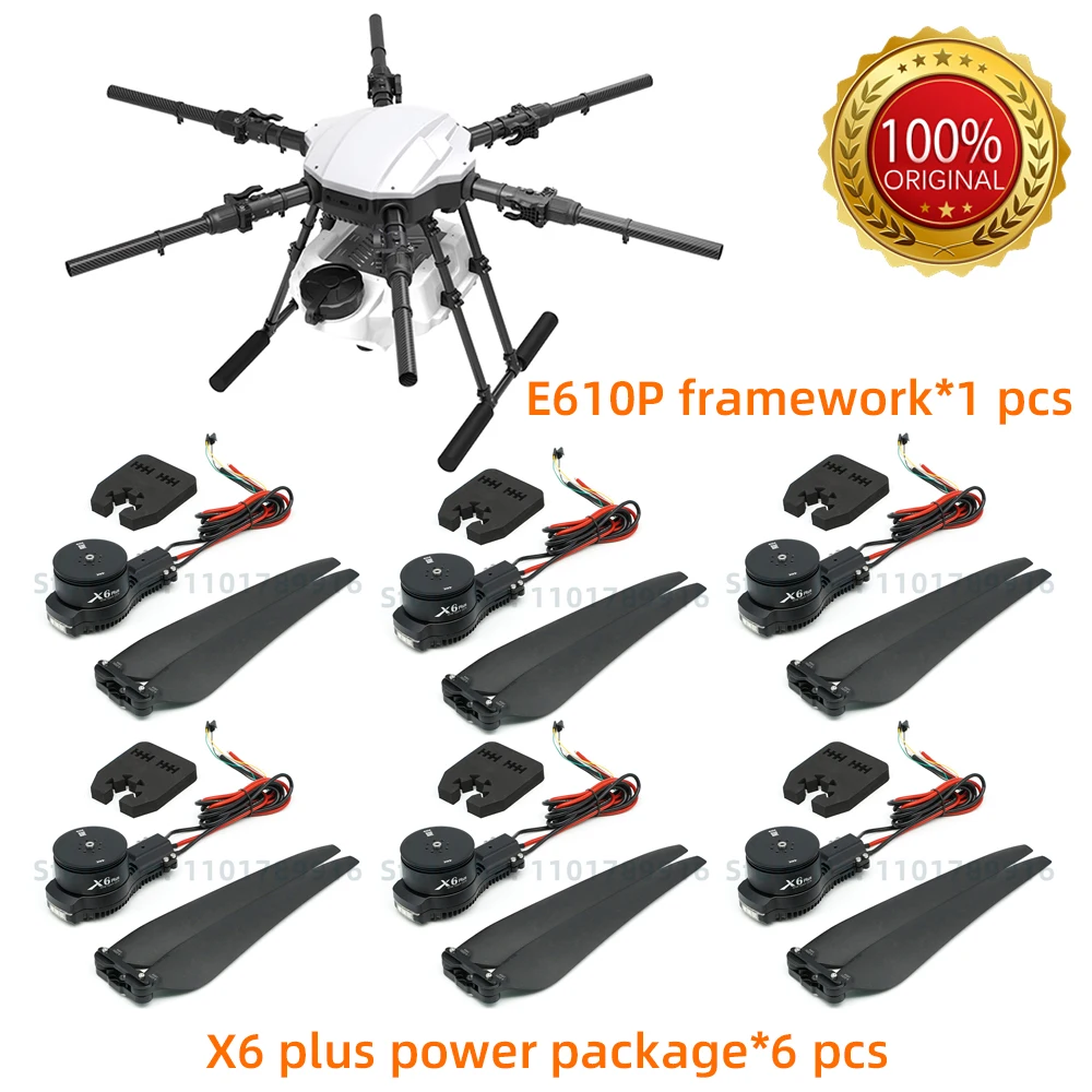 

EFT E610P 10L 10kg Agricultural spray frame kit four-axis Folding Quadcopter with Hobbywing X6 plus power system