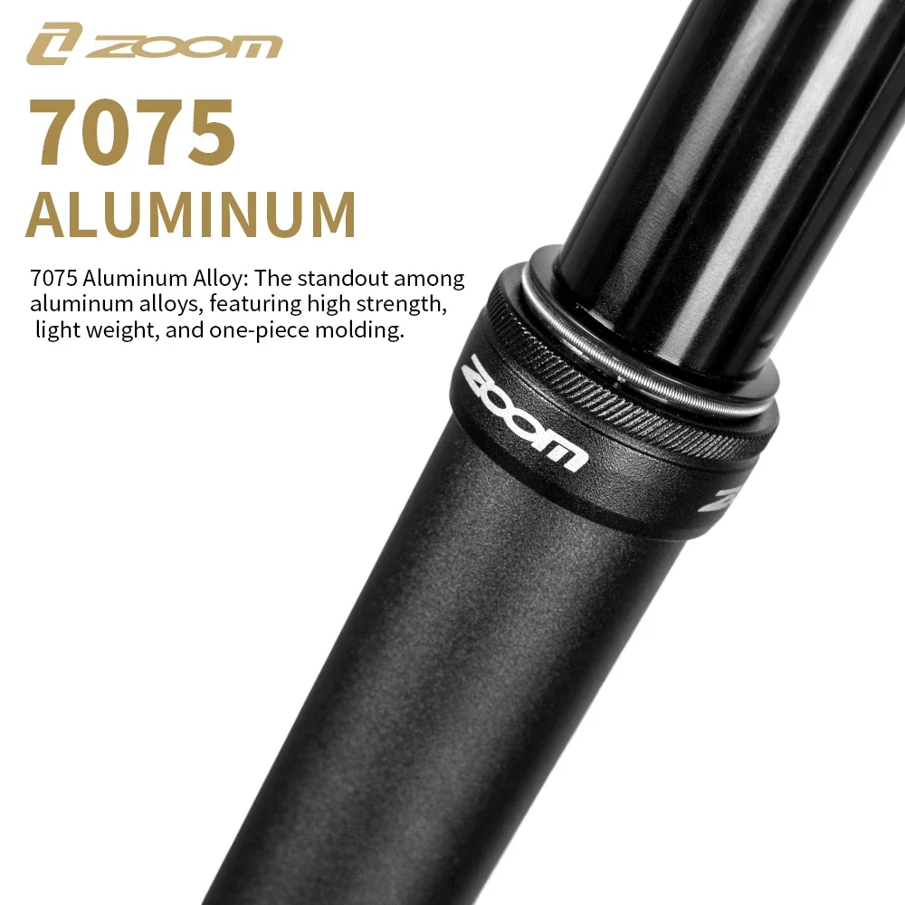 ZOOM NEW Bicycle Dropper Seatpost - 31.6/30.9mm Diameter, 150