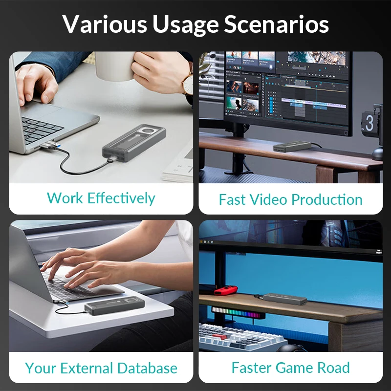 Yottamaster M.2 NVMe SSD ̽, USB4 C Ÿ ϵ ̺ Ŭ, Ʈ 3/4  NVMe PCIE   8TB ȣȯ, 40Gbps