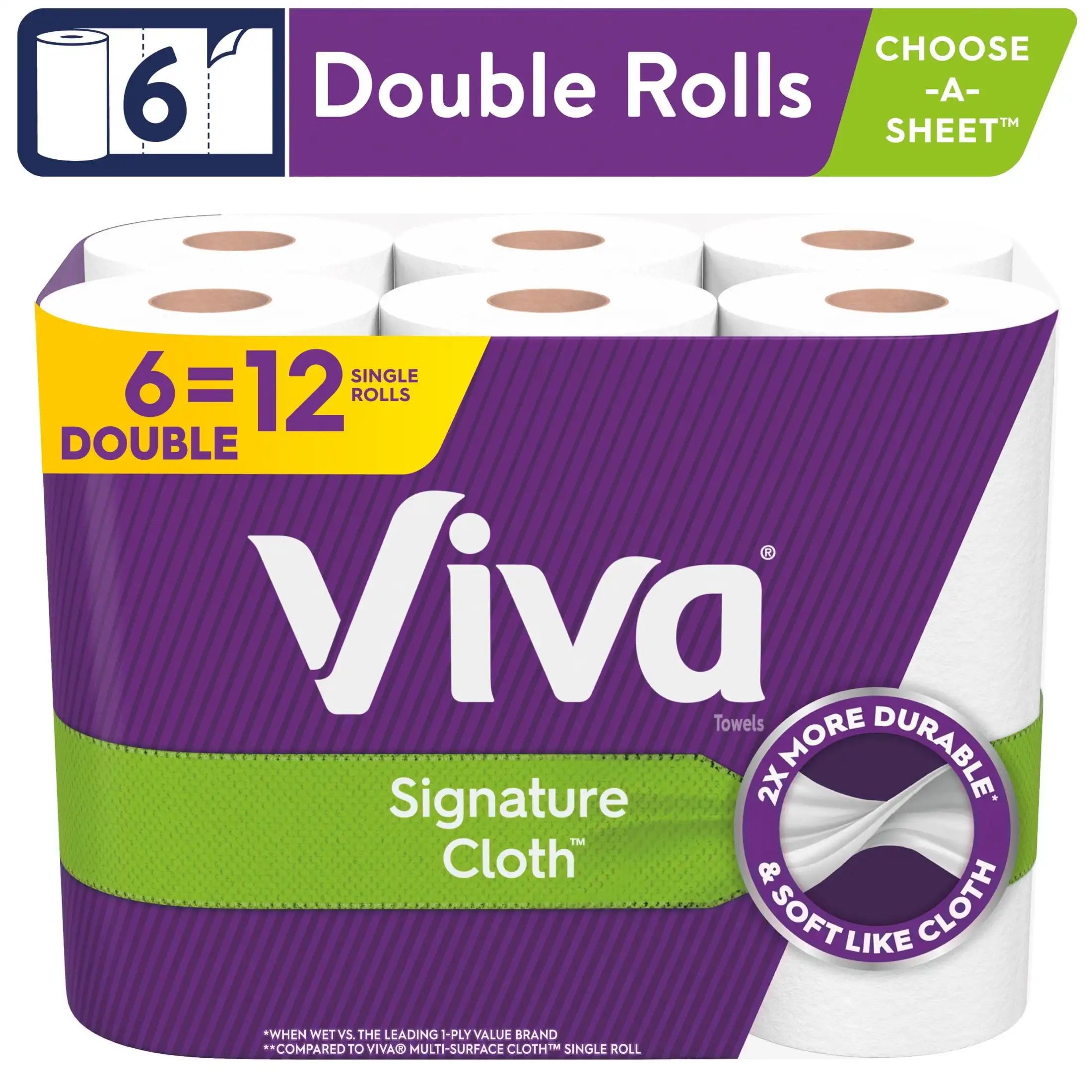 Signature Cloth Paper Towels 6 Double Rolls Soft Environmentally Friendly and Portable Can Be Assured To Buy Affordable