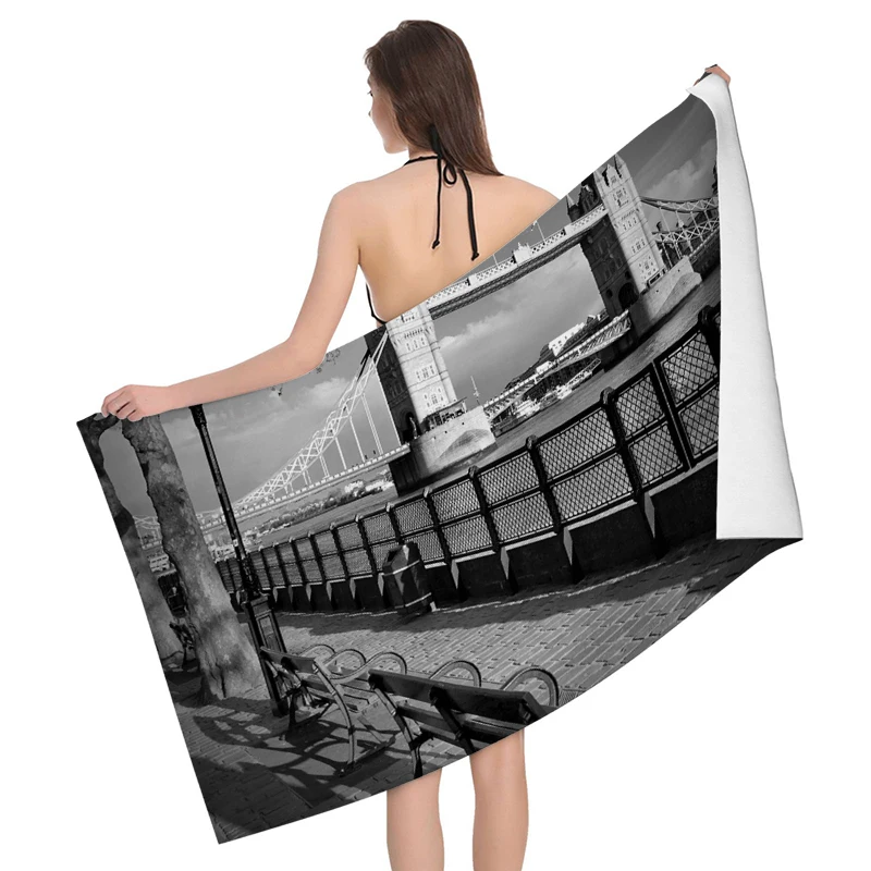 Home bath towels for the body towels bathroom quick drying microfiber beach Oil painting style man large sports towel aaaa - Image 6
