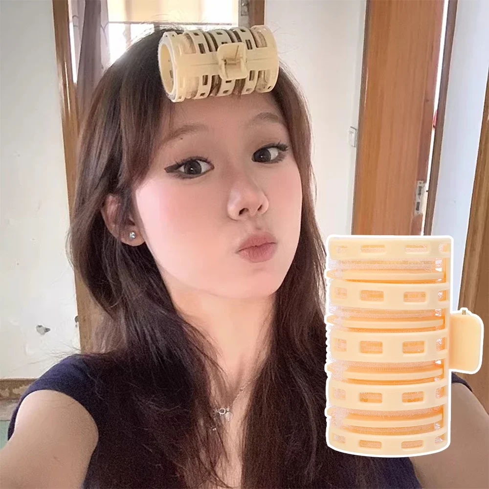 Random Color Self-adhesive Bangs Curlers Lazy Spiral Hair Bangs Roll Curler Plastic No Heat Air DIY Hair Curling Styling Tools