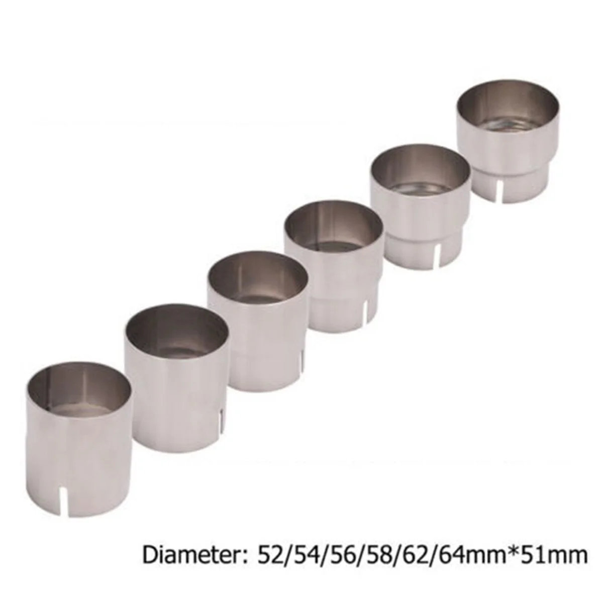 

2pcs 51mm to 54mm Motorcycle Exhaust Pipe Diameter Converter Motorcycle Stainless Steel Reducer Adapters Accessories