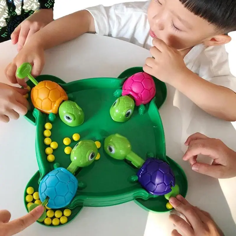 Turtle Eating Board Game Hungry Turtle Board Toys Greedy Little Turtle Grabs The Bean Ball Game Parent-child Educational Toys 2