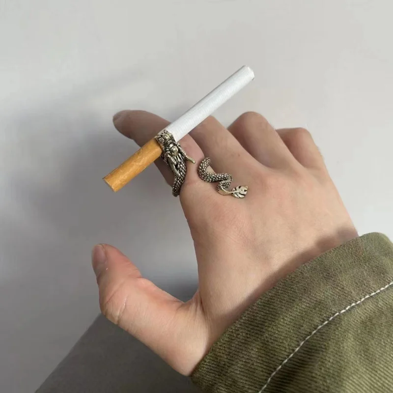Vintage Ring Dragon Cigarette Holder Finger Clip Bronze Opening Adjustable Cigarette  Holder Smoking | Fruugo NO