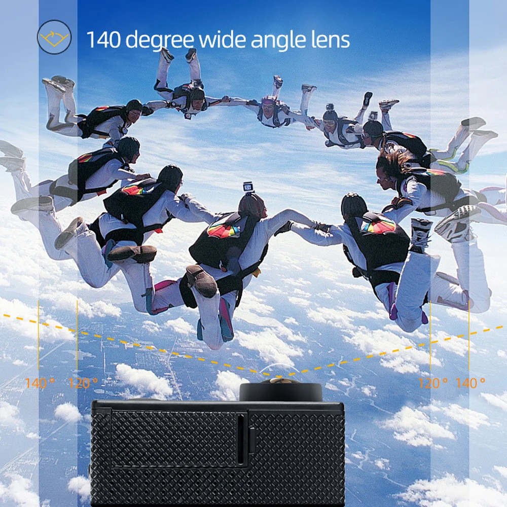 Underwater Waterproof Sports Camera Multifunctional Outdoor Riding Sports DV Skiing Diving Action Camera Video Camera For Helmet