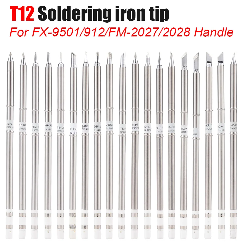 

5Pcs/3Pcs/1Pc T12 Series Electric Solder Iron Tips For Hakko FX-951 FX-952 Soldering Rework Station DIY Soldering Station Kits