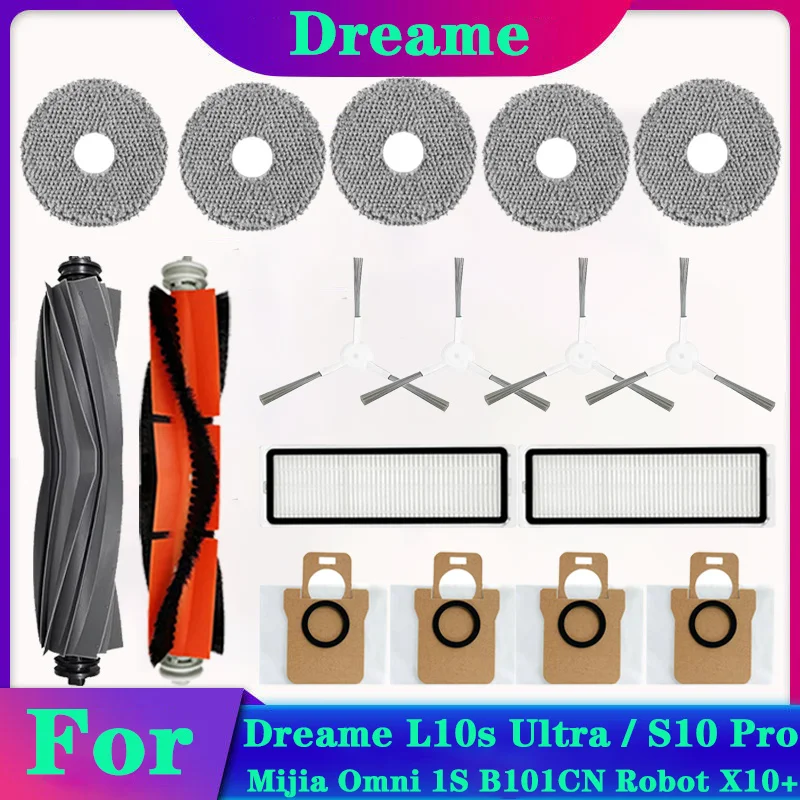 aliexpress.com - Dreame L10s Ultra / S10 Pro Accessories For XIAOMI Mijia Omni 1S B101CN Robot X10+ Robot Vacuum Main Side Brush Filter Mop Parts