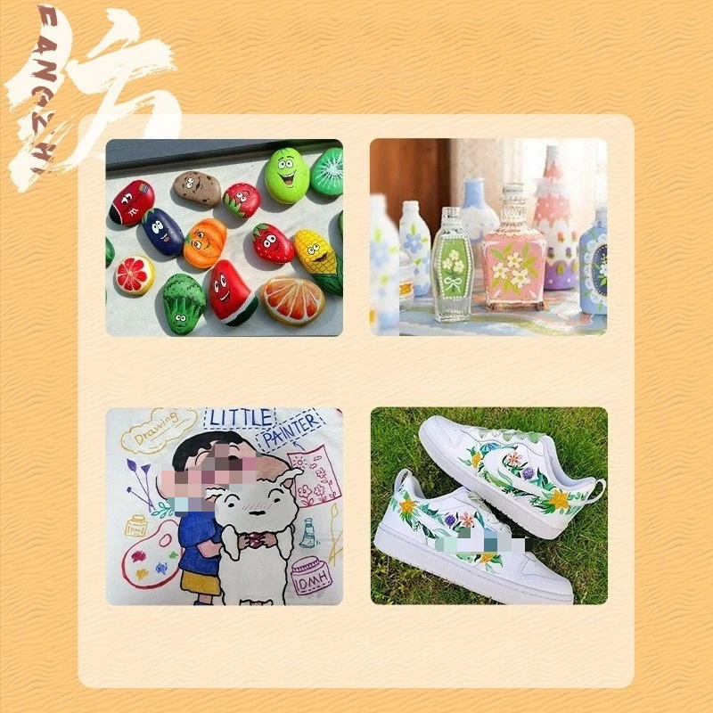 Waterproof Textile Pigment for DIY Graffiti Hand Painted Fabric