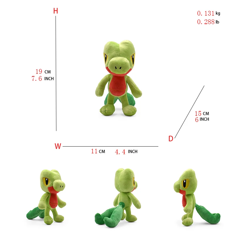 thumbnail image 1 of Pokemon Peluche Mudkip Torchic Treecko Mega Swampert Plush Toys Stuffed Dolls First partner Kawaii Christmas Gift For Children, 1 of 5