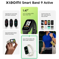 Global Version Xiaomi Smart Band 9 Active Bluetooth Smartwatch 1.47" TFT Screen 18 Days Battery Life Sports Modes Sleep Tracking 2