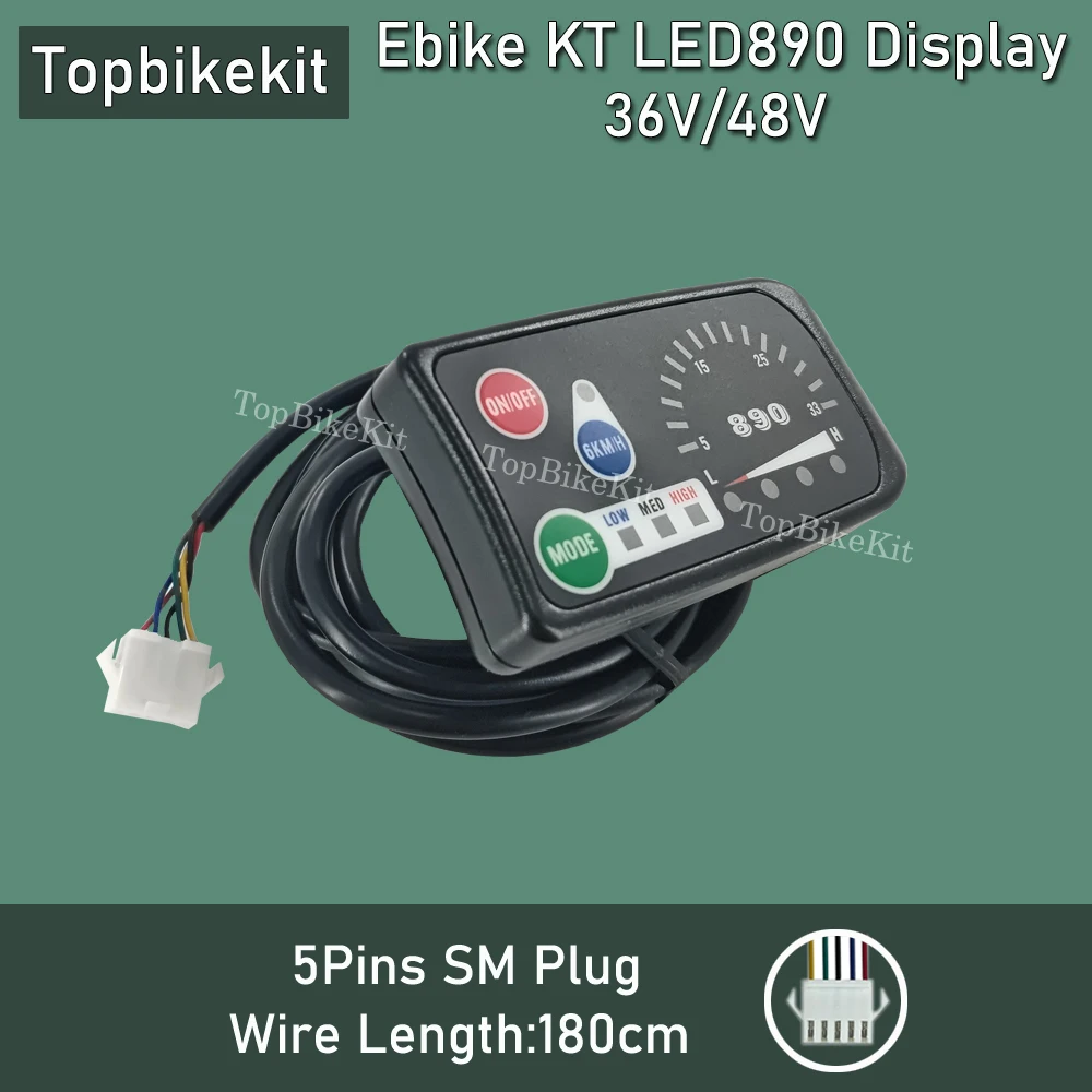 E-Bike Display, E-Bike 36V 48V Display Meter for KT ‑LED880 Display LCD Display Control Panel for Electric Bike Electric Bicycles Electric Bicycle Display