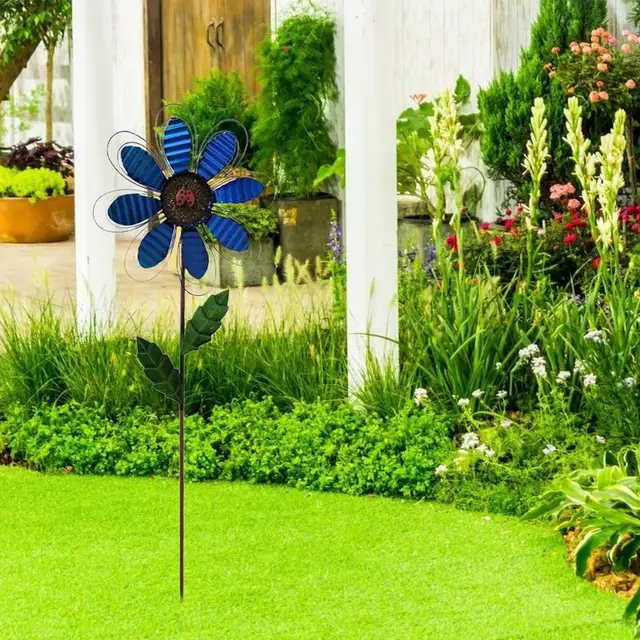 Szél Fonógépek Kültéri Fém Nagy Kinetikus Szélszobor Szélfogó Fonók Könnyű Fonás 360 - Image 4