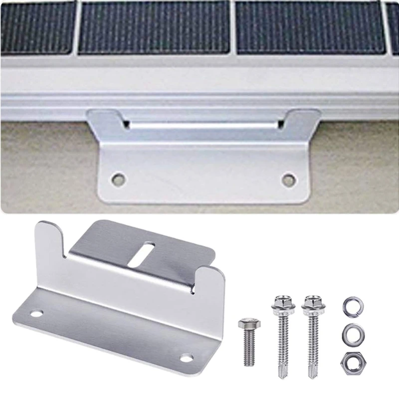 RV Solar Panel Mounting Holder Z Bracket Supporting for Flat Roof Boat Deck Off-Grid Sheds Garages Camper Vans- Vehicles