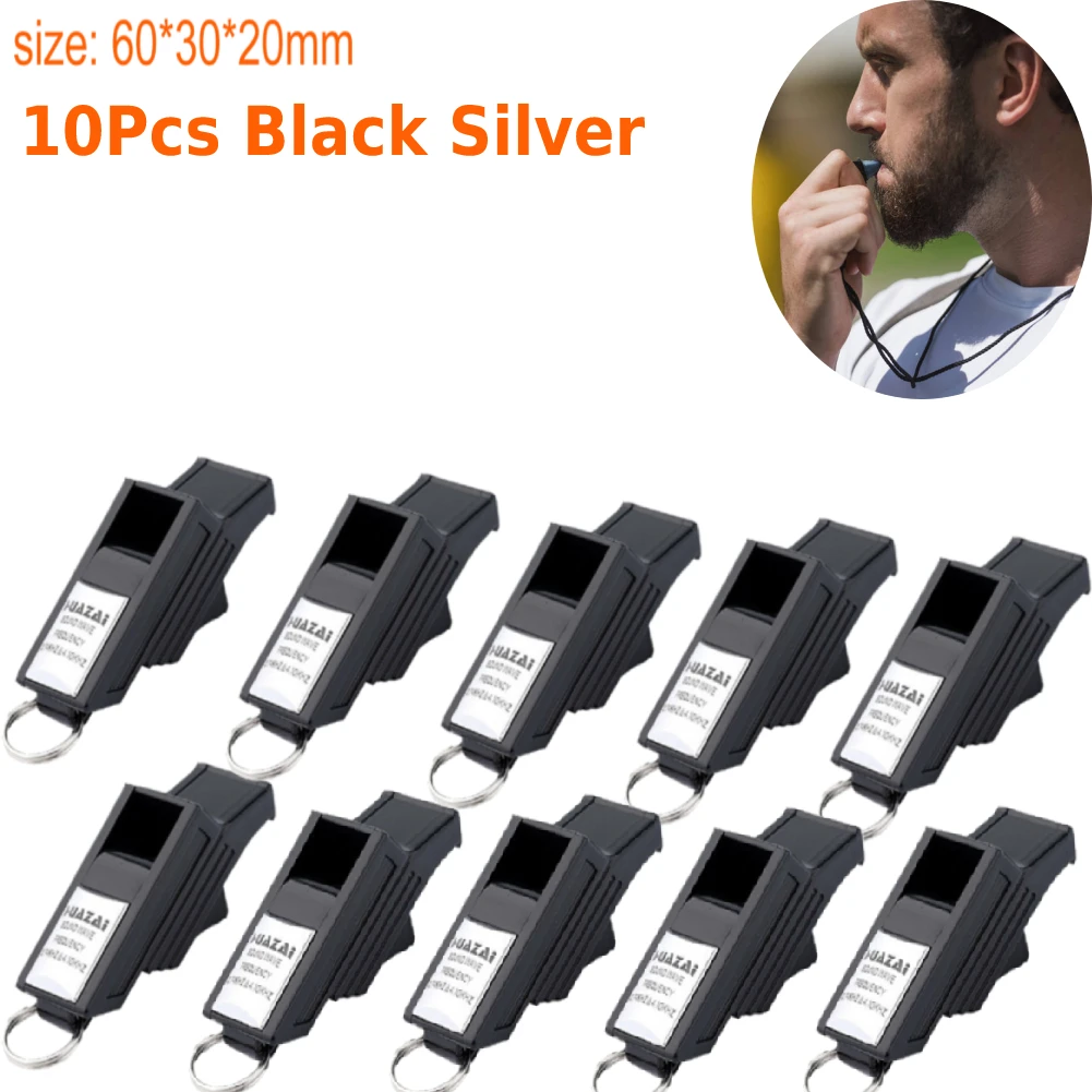 10PCS Black Silver