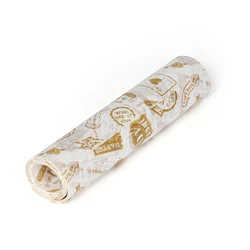 Bulk Pack: Premium Wax Paper Food Wrappers - Grease - Resistant Baking & Wrapping Sheets (Stamp)