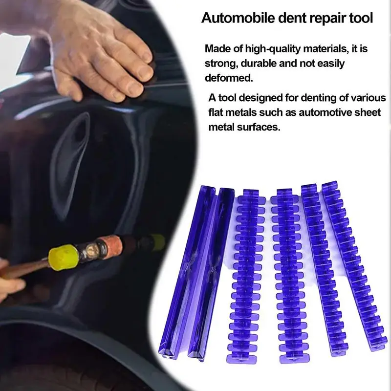 Car Dent Repair Tool 6 Pieces Adhesive Purple Glue Tabs Auto Dent Removal Tools Auto Body Dents Removal Pulling Tabs Kit