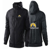NEW leisure Men Spring Autumn La Sportiva Logo Thin Stly Hooded Waterproof Sport Hight Quality Color Windbreaker Jacket Coats 2