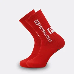 Enhanced Sports Grip Socks - Anti - Slip Silicone for Football, Soccer, and Cycling (Red)