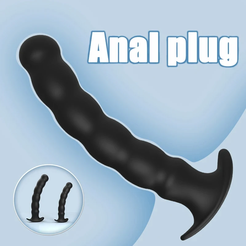 

Threaded Bead Ass Plug Prostate Stimulation Tool Anus Vaginal Dilator Adult Men And Women Dildo Masturbation Device Sex Supplies