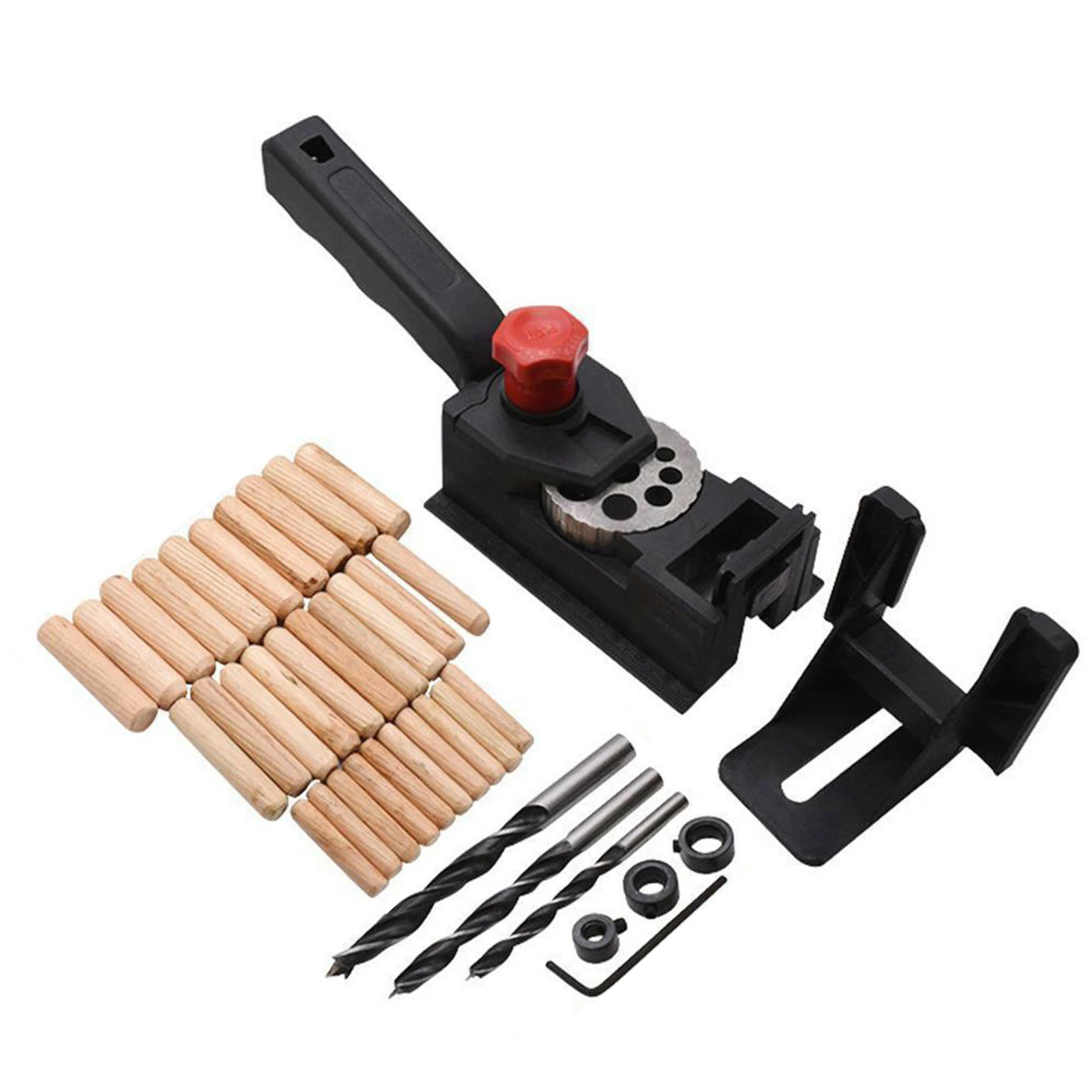38 PCS Drill Locator Tool Set Drill Guide Dowel Jig Oblique Hole