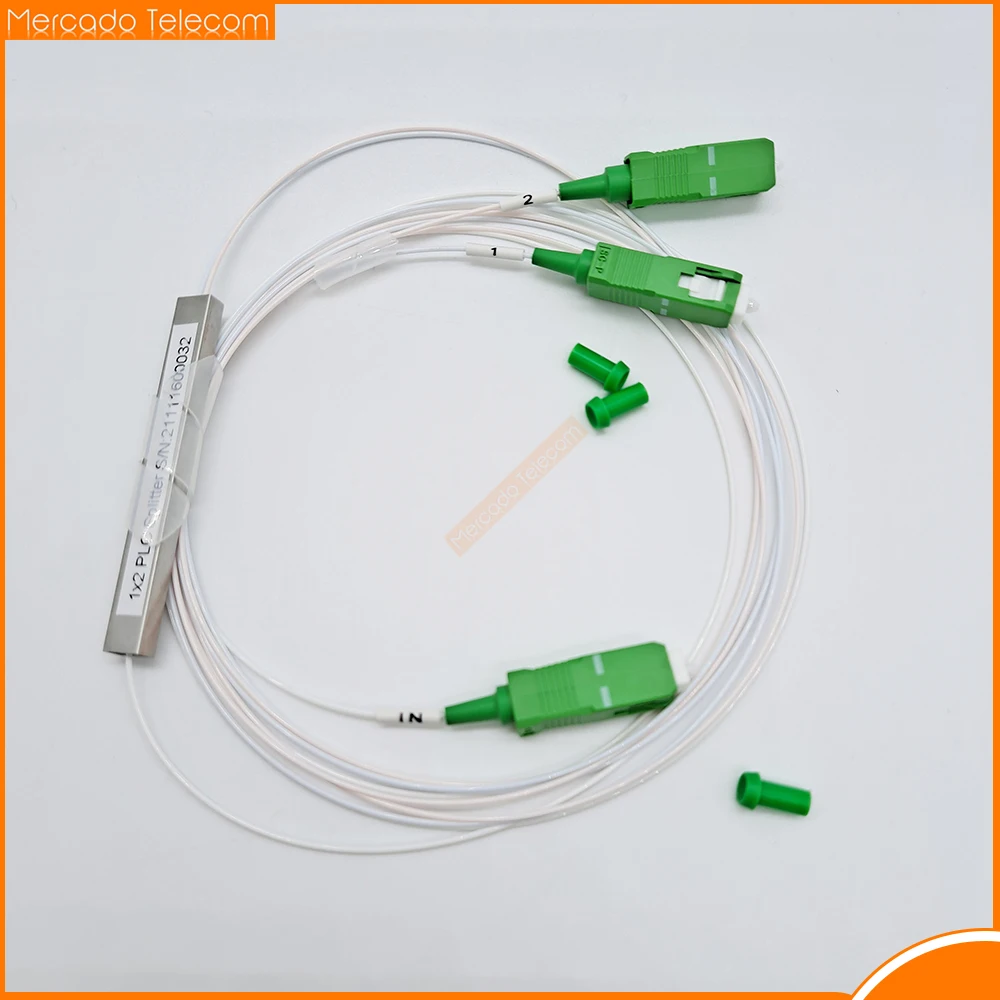 High Quality 10 PCS/Lot 1x2 1x4 1x8 1x16 PLC SC/APC SM 0.9mm High Quality 1m FTTH Fiber Optic Splitter SC APC