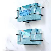Tissue Box Wall Metal Glove Box Holder with Screws Wall Mounted Healthcare Food Service Dentist Disposable Glove Stoarge Rack 1