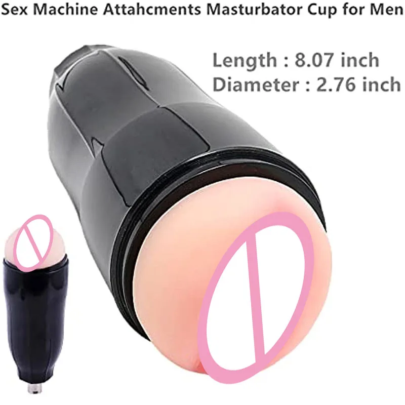 Sex Toy Male Masturbation Cup Automatic Sex Machine Dildos Attachment 3XLR Connector With Male Masturbator Cup Realistic Pussy Pocket For Men Women
