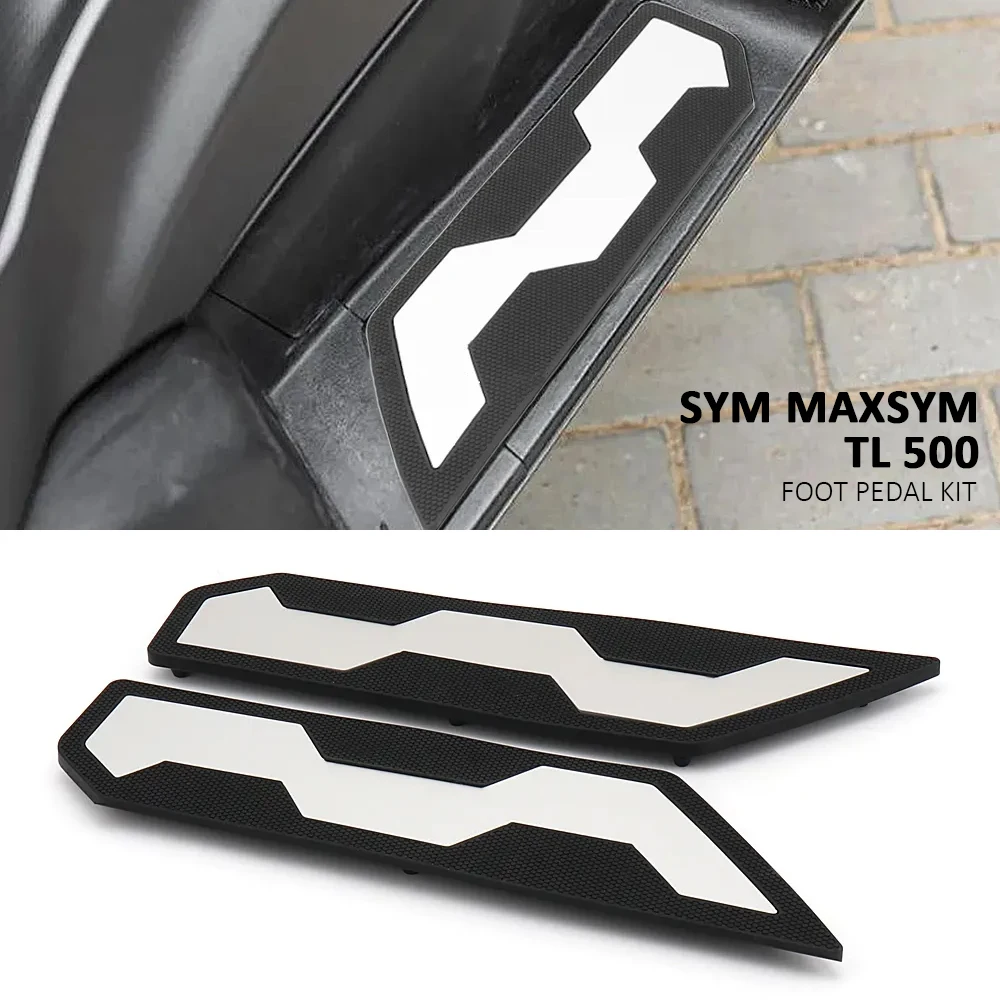 

Motorcycle Accessories Driver Foot Pegs Floorboard Pedal Black Rubber New For SYM MAXSYM TL500 tl500 Maxsym TL 500