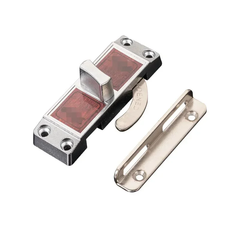 Sliding Window Door Locks with Key Zinc Alloy Locking Push-pull Locks Single Side Sliding Door Hook Cam Latch Safety Lock Hardware Tool