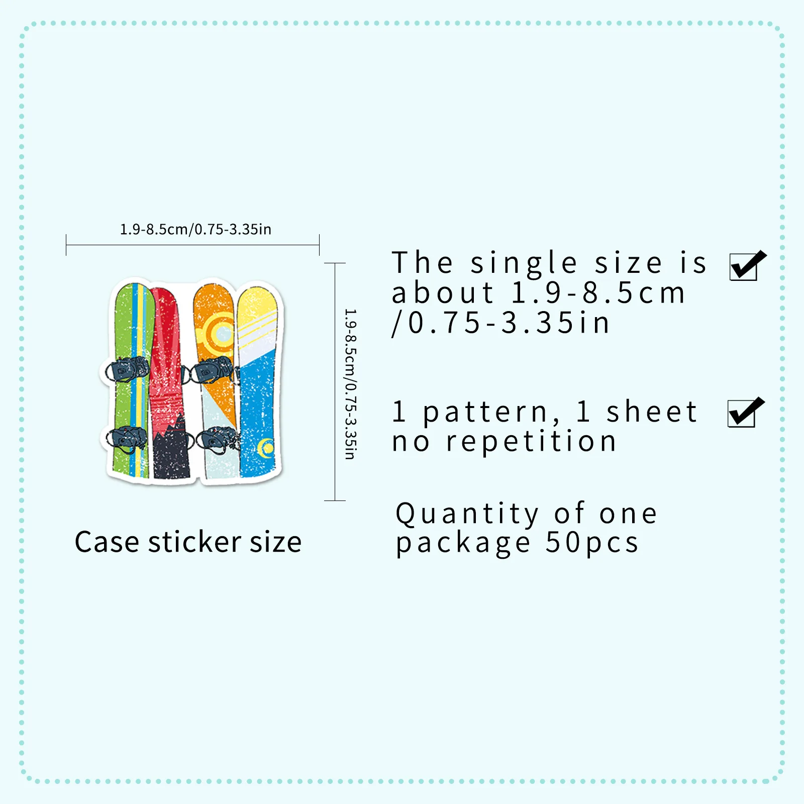 50PCS 스키 스티커 익스트림 스포츠 그래피티 재료 DIY 장 스케이트보드 수하물 헤드폰 방수 스티커 어린이 장난감