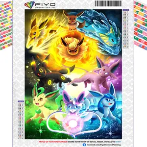 Kawaii Pokemon Pikachu Painting Diamond Drawing Sticker Frame Kids Handmade Kits  Art Diy Diamond Drawing Patch Gift For Children - AliExpress