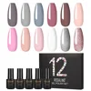 ROSALIND 7ml 12Pcs/kit Summer Series Gel Nail Polish Set With Box Soak off UV Lamp Hybrid Varnish Semi Permanent Nail Gel Set 3