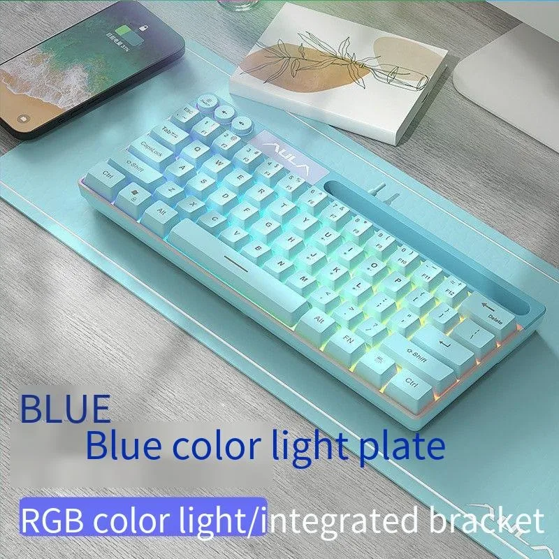 61 key wired RGB gaming keyboard film keyboard