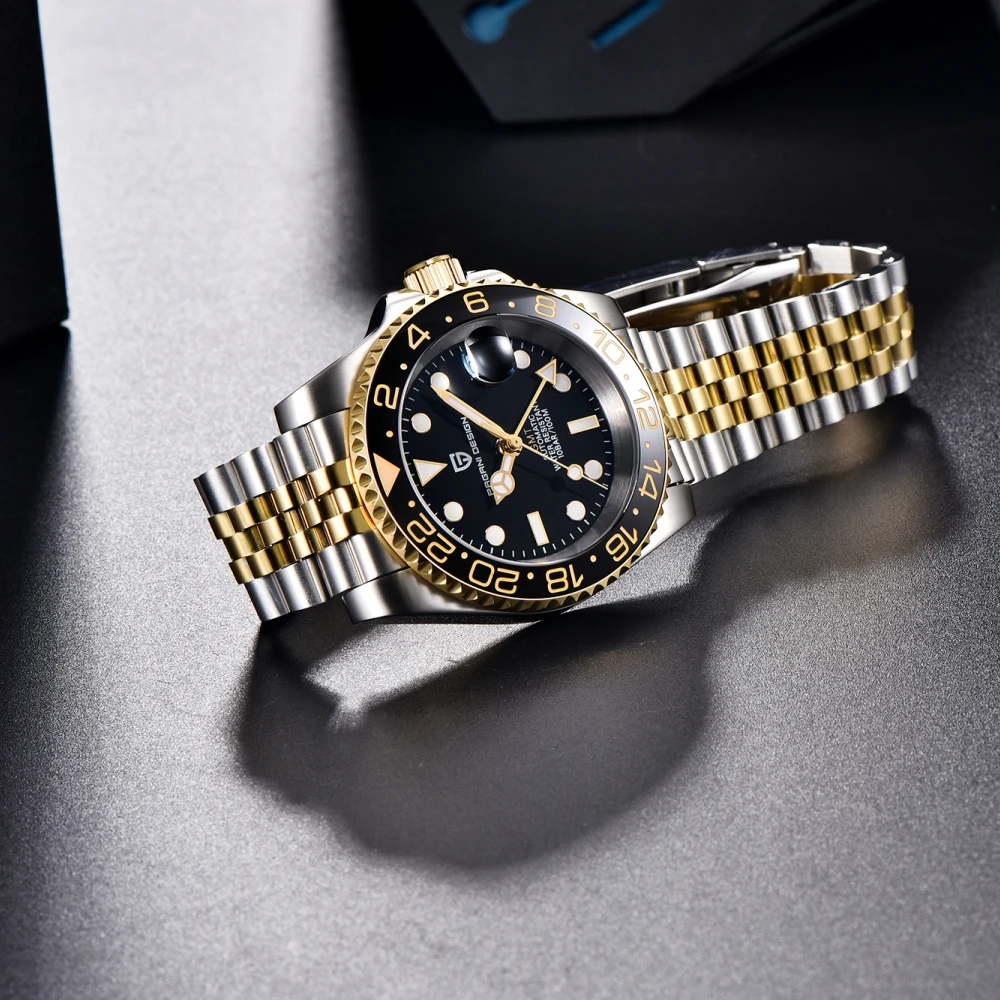 PAGANI DESIGN V2 GMT ساعة رجالية فاخرة الياقوت الت...