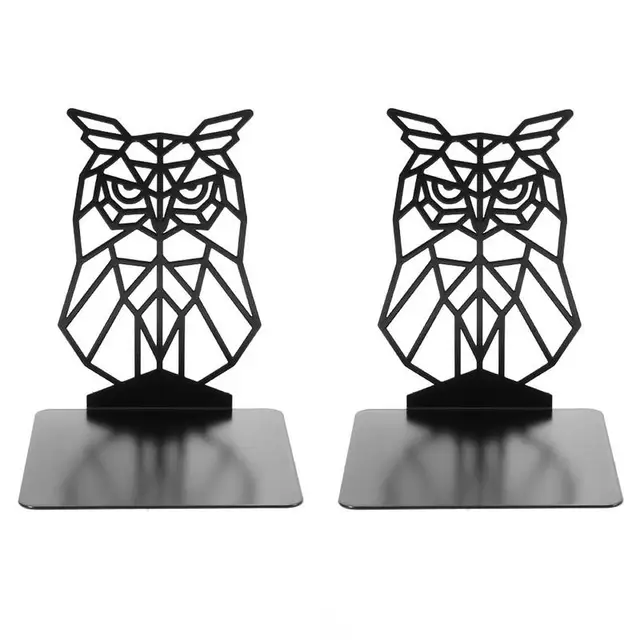 Bagoly Könyv Vége A Polcokhoz Black Hollow Out Owl Book End Könyvek Tartásához Nagy Teherbírású Fekete, Nem Csúnya Könyvtartót