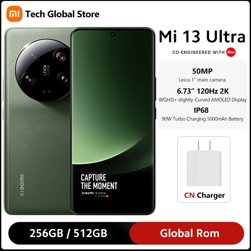 

Global Rom Xiaomi Mi 13 Ultra 5G Smartphone 50MP Leica Camera 6.73" 2K 120Hz AMOLED Display IP68 Waterproof 90W Turbo Charging