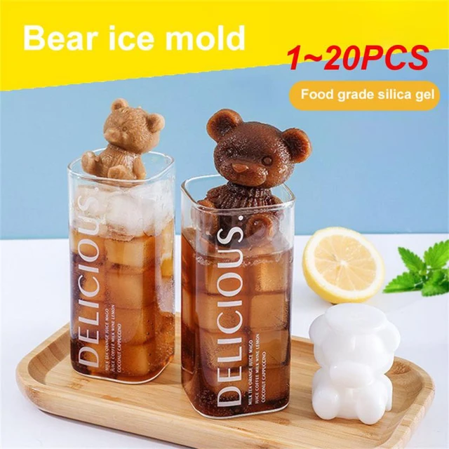 Bear Ice Cube Mold Food Grade Silicone Odourless Cartoon Whiskey