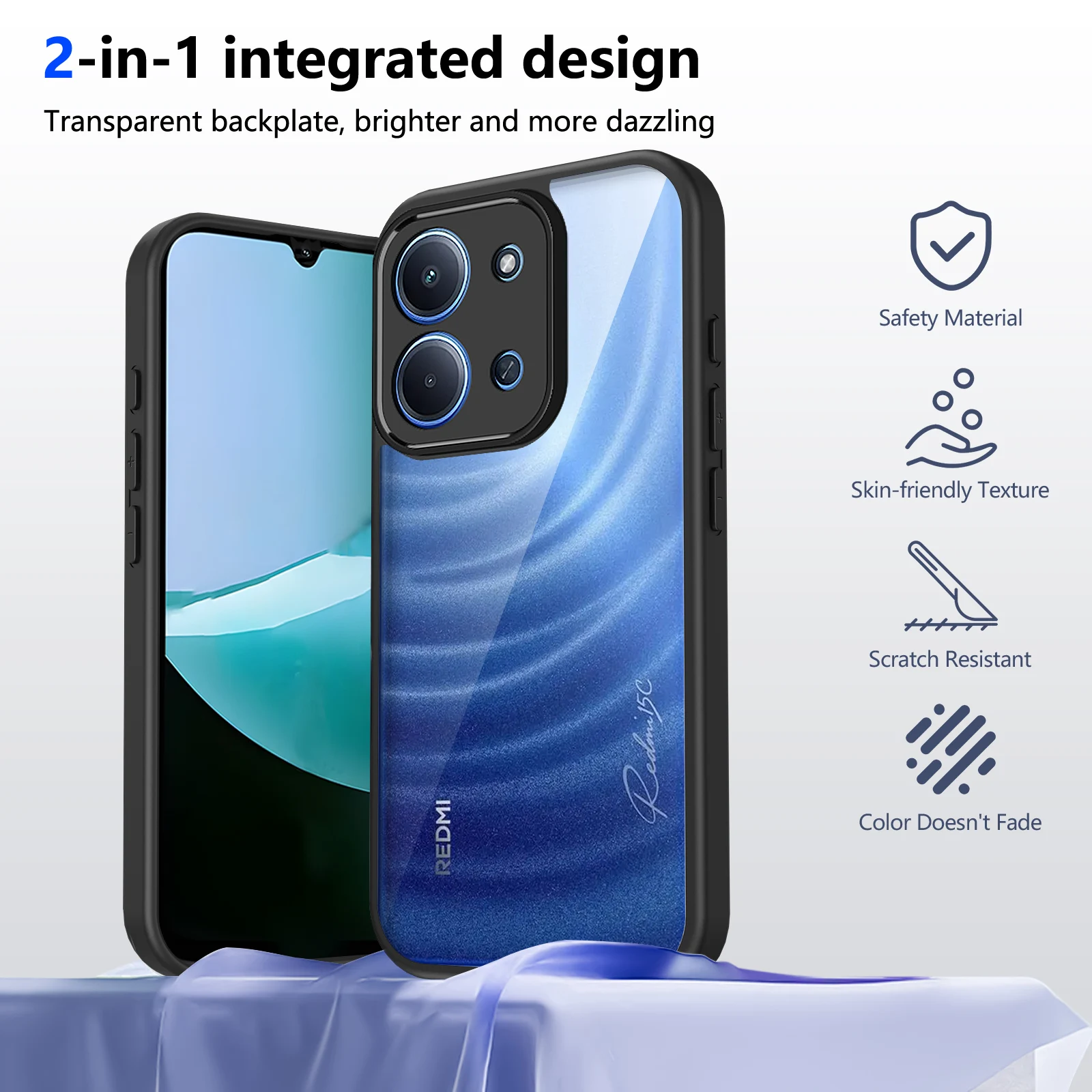 Shockproof Matte Acrylic Clear Hard Phone Case - Armor Protective Design