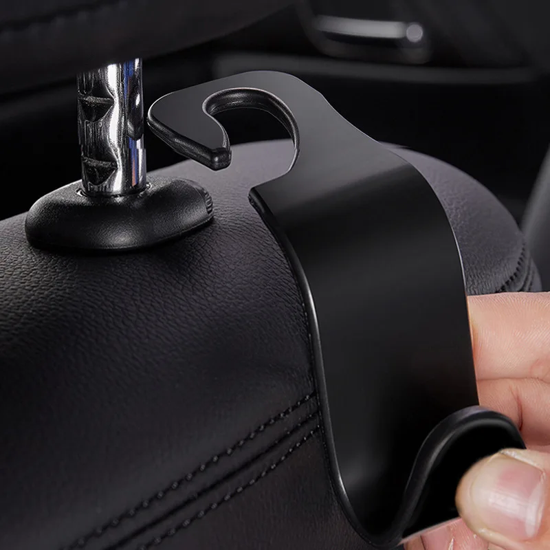 4Pcs Car Headrest Hooks Seat Back Organizer 4