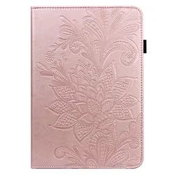 Elegant Floral Butterfly Tablet Case for 11-Inch Devices - Premium PU TPU Protective Cover with Card Holder + Bonus Gift (Rose gold flower bx)