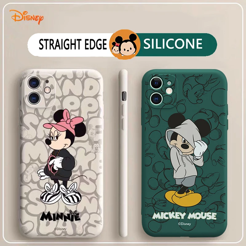 Чехол для телефона с Микки Маусом iPhone 11 13 12 Pro MAX Mini X XR XS 5 6 6S 7 8 Plus SE 2020 мягкий