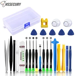 Kit d'outils de réparation de téléphone portable 26 en 1, outil d'ouverture de levier jeu de tournevis pour iPhone X 8 7 Plus 11 12 13 Pro XS outils à main 