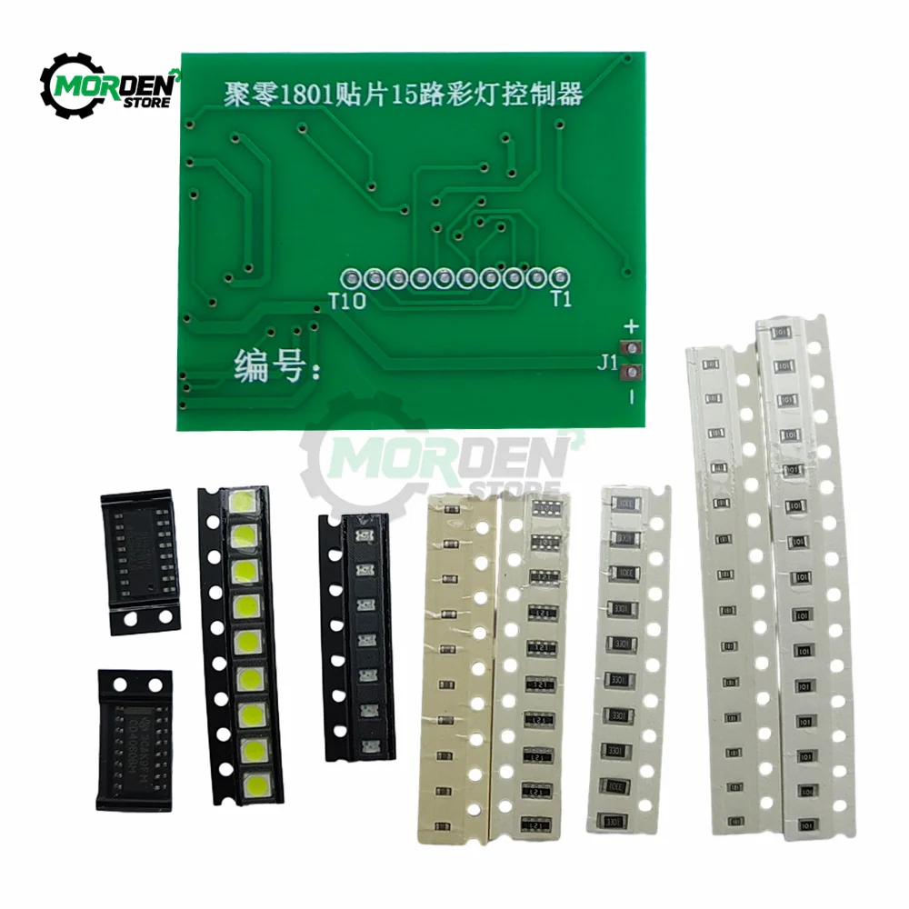 DIY Electronic Kit Led Module 1801 SMT SMD Component Soldering Project Suite FM Radio Transmitter Board Module Learning Kit