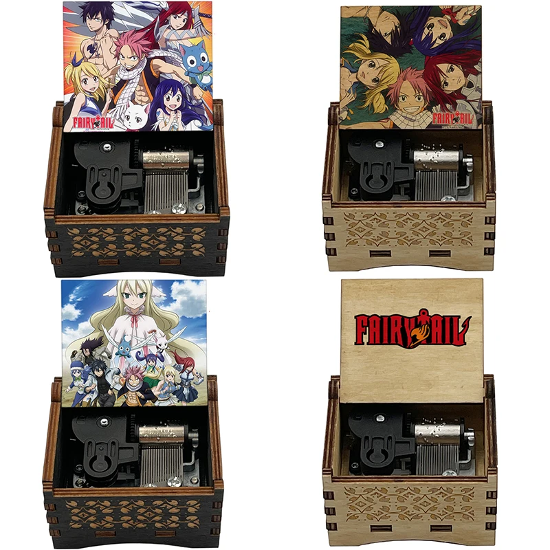 18 NOTE wind up mechanical Snow fairy from Fairy Tail Music Box for anime fans friends birthday gift home office decoration