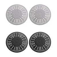2x Drain Cover Silicone Drain Catcher for Washbasin Laundry Room Shower 1