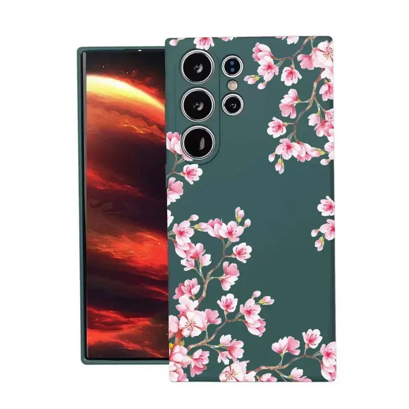 Floral Elegance Silicone Phone Case Cover