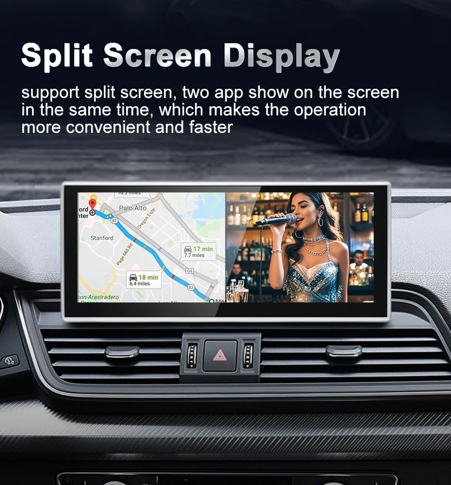 Qualcomm Snapdragon 680 6225 Silvery 2.4GHz Wireless CarPlay Auto For AUDI Q5 Ca