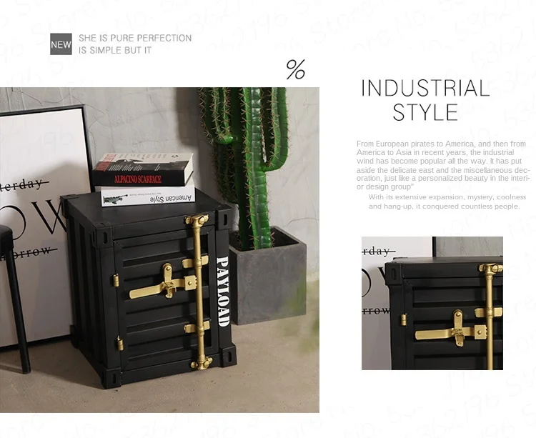 Creative Custom Vintage Coffee Table Industrial Theme Container Sofa Side Bedside Table Stool Bar Club Couchtisch Home Furniture